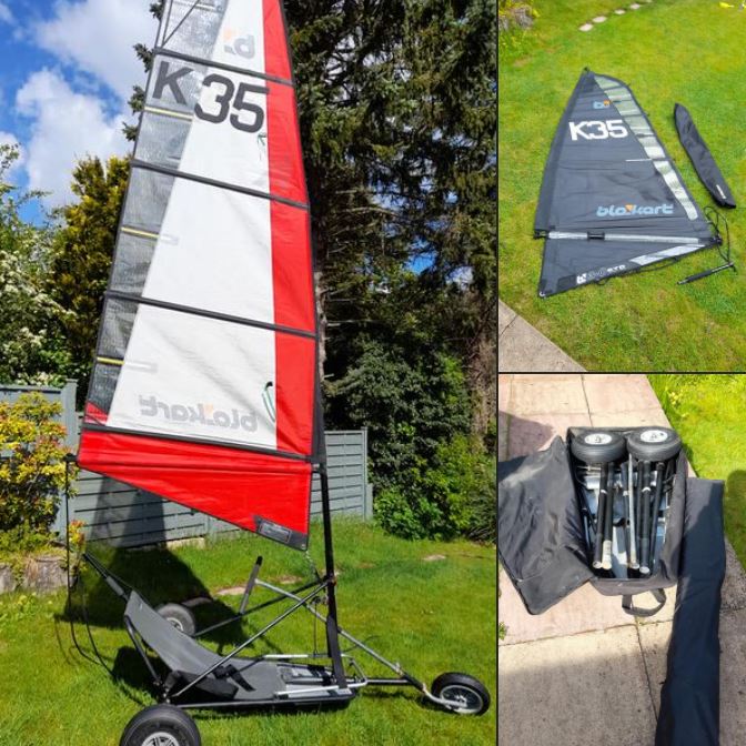 Classic Kart. With fibreglass mast, 3m and 4m sails.