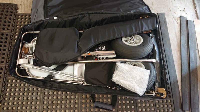Brand new still in box. V2 Pro stainless kart with a brand new 3m sail